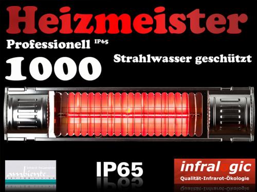 Infrarot Heizstrahler 1000 Infralogic Heizmeister Professionell IP65